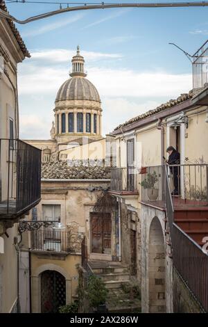 Scorcio Di Ragusa Ibla, Sicilia, Italia Foto Stock