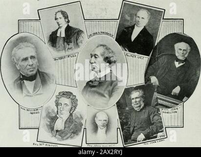 Queen's University : un disegno illustrato della sua fondazione, crescita e proporzioni attuali . 9-. I PADRI DELLA REGINA S. - lo - hanno deciso. Capo tra i promotori dello schema i seguenti illustri uomini, il cui infatidimento li ha portati in sicurezza attraverso le gravi difficoltà finanziarie deduttative che affliggono l'impresa: TheHon.Wm. Morris. RobertMcC.ill, Rev. Alex. Gale. Rev Rintoul. Giovanni Ma-Char. John Cook. John Hamilton, e Johna. Macdonald ( poi SirJohn .. Macdonald). Teyere uomini di grande forza morale intellettualmente, e il loro sup-po Foto Stock