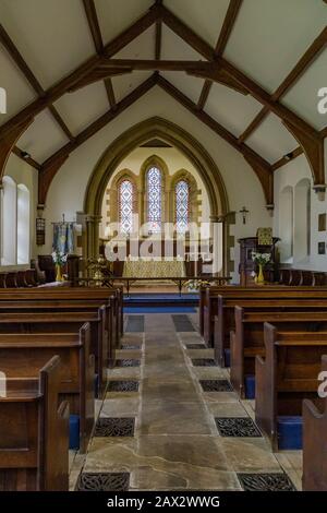 L'Interno Della Chiesa Di San Paolo Esholt, Yorkshire, Inghilterra. Foto Stock