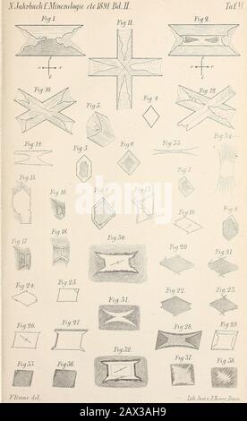 Neues Jahrbuch für Mineralogie, geologiche, e Paläontologie . Foto Stock