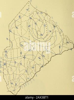 Dati Climatologici, Carolina Del Sud. COLUMBIA, S. C:WEATHER BUREAU OFFICE. :&lt;:?: Oo OS H o Can Q « • OHP &lt;II ? L a -^ fa ho. PTR.MUKIJ, WO. CLIMA E CLLOFS: SOUTH CAROLINA SKCTION. U. S. DKlARTlMTvNT DI AGUICULTURE, :Limath e Crop Service OK TUK WEATHER BUREAU. SEDE CENTRALE: WASHINGTON, D. C. SEZIONE SUD CRROLIHFL. J. W. BAUER, DIRETTORE DI SEZIONE, COLUMBIA, S. C. DL. IIL COLIMIJIA, S. C, SERTEMBKR, 1900. N. 9. CLIMATOLOGIA FOB IL MESE. Temperatura, In Gradi Fahrenheit. La temperatura media per settembre 1900, era di 77,1,lilli è 2,9° sopra il iii-Nial la mea locale più potente Foto Stock