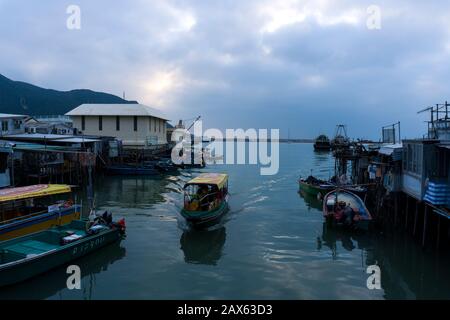Tai o Village View, Tai o Stilling Houses a Hong Kong. Vista A Livello Di Occhio Foto Stock