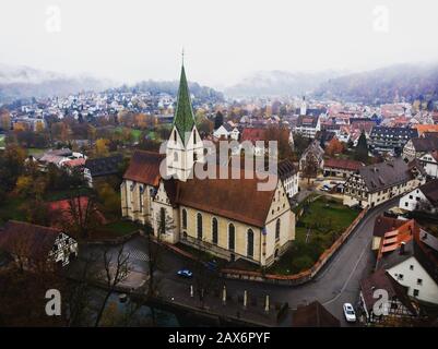 Abbazia di Blaubeuren nella città di Blaubeuren nel Baden-Wuerttemberg, Germania Foto Stock