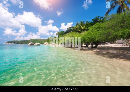 Spiaggia libera, koh Tao, Thailandia Foto Stock