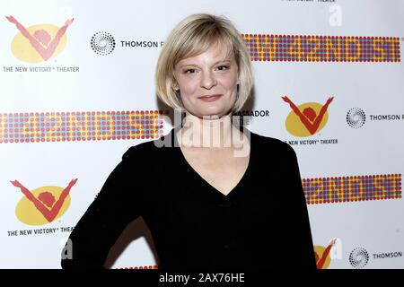 New York, NY, Stati Uniti. 12 Gennaio 2015. Martha Plimpton al nuovo 42nd Street 2015 Gala al Lyric Theatre. Credito: Steve Mack/Alamy Foto Stock