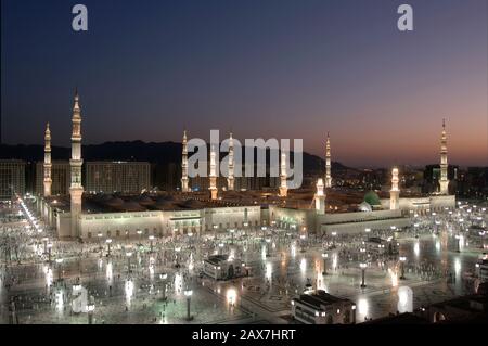 Al Madinah Grande Moschea. Foto Stock