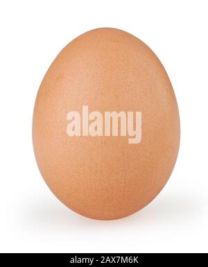 Uovo isolato su sfondo bianco con tracciato di ritaglio Foto Stock