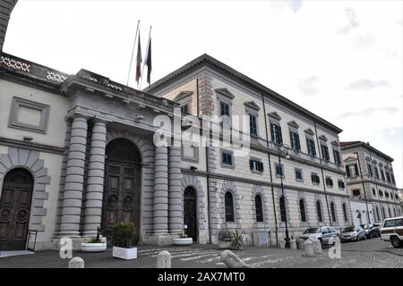 CELIO OSPEDALE MILITARE DOVE GLI ITALIANI PROVENIENTI DALLA CINA COLPITI DALLA CORONA DEL VIRUS SONO IN QUARANTENA Foto Stock