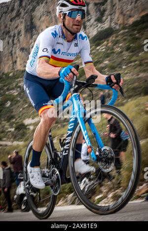 Alejandro Valverde ascendo la montagna di Bernia Foto Stock