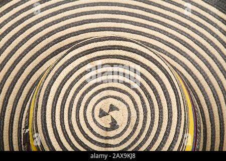 Cappello tipico della Colombia, Sombrero vueltiao, Foto Stock
