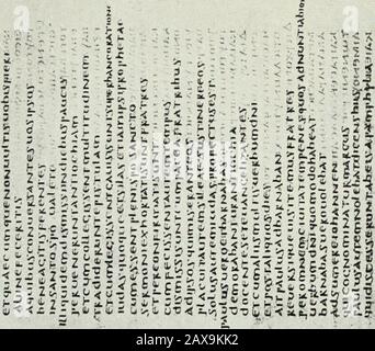 Manuale per la critica testuale del nuovo Testamento. Un volume destinato all'uso della forchiesa o della biblioteca, Ma deve essere stato un piccolo volume di tasca, o di vellum (come le cheapcopes di opere letterarie che sappiamo sono stati scritti onvellum in Martial giorno, quando quel materiale era heldin meno stima del papiro), O, forse moreprobably, di papiro, come abbiamo motivo di sapere, da frammenti recentemente scoperto, esistito durante il terzo e quarto secolo.^ In entrambi i casi non è probabile che sia una copia di alta autorità rispetto al suo testo, essendo stato inteso principalmente forprivat Foto Stock