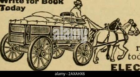 Gleanings nella coltura dell'ape. Scrivi per BookToday. CARRI agricoli ruote alte o basse (acciaio o legno) pneumatici larghi o stretti. Ruote in acciaio o legno per adattarsi a qualsiasi marcia: Ingranaggio. Parti di Wagron di tutti i generi. Scrivi oggi per catalogo gratuito: Illustrato a colori. RUOTA ELETTRICA CO.. 23 Elm Street. Quincy, malato. Foto Stock
