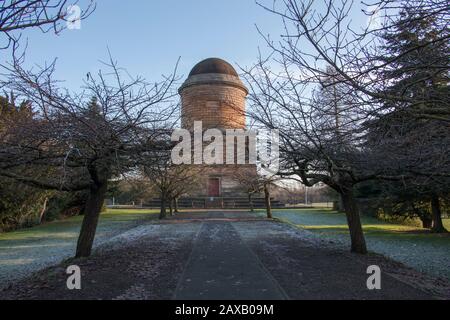 Hamilton Mausoleo è un mausoleo situato a Hamilton, South Lanarkshire, Scozia. Foto Stock