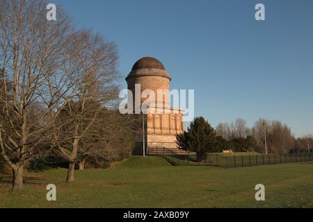 Hamilton Mausoleo è un mausoleo situato a Hamilton, South Lanarkshire, Scozia. Foto Stock