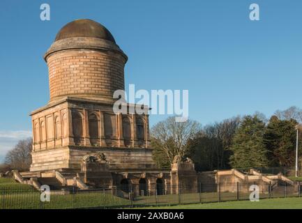 Hamilton Mausoleo è un mausoleo situato a Hamilton, South Lanarkshire, Scozia. Foto Stock