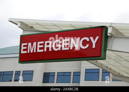 Ingresso Alla Sala Di Emergenza Di Un Ospedale Foto Stock