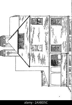 American cottages; consiste di fouty-quattro grandi lastre di quarto, contenenti disegni originali di cottage di medio e basso costo, mare e case di campagna Also, una casa di club, padiglione .. . AMERICAN COTTAGES. Piastra XXIII.. Foto Stock