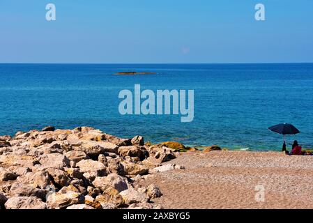 spiaggia di capo d'orlando messina sicilia italia Foto Stock