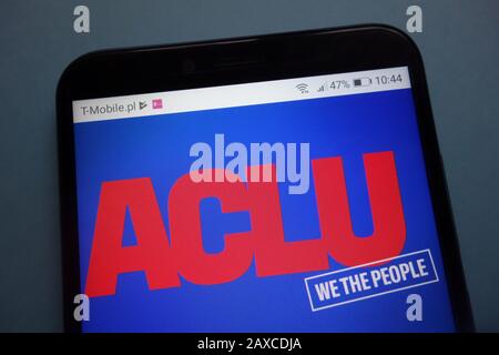 Logo American Civil Liberties Union (ACLU) su smartphone Foto Stock