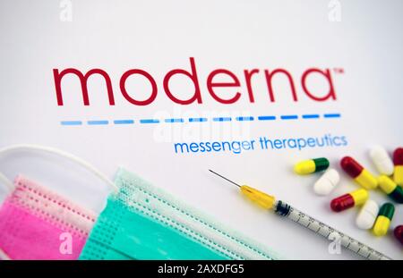 Moderna Biotechnology Company. Concept foto. Foto Stock