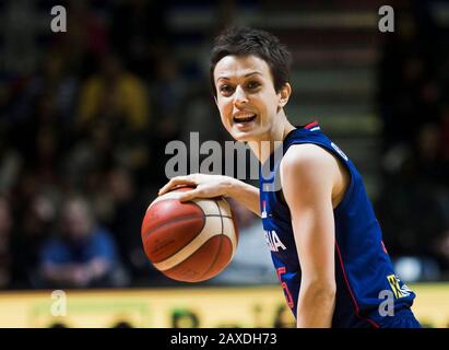 Belgrado, Serbia. 6th Feb, 2020. Miljana Bojovic della Serbia in azione. Credito: Nikola Krstic/Alamy Live News Foto Stock