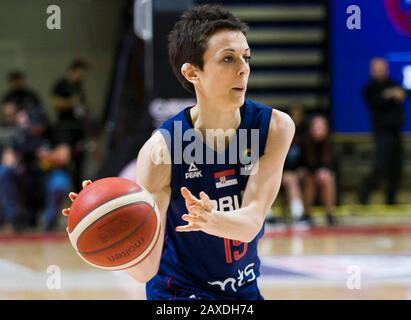 Belgrado, Serbia. 6th Feb, 2020. Miljana Bojovic della Serbia in azione. Credito: Nikola Krstic/Alamy Live News Foto Stock