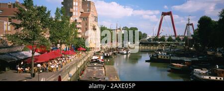 Barche Al Porto Vecchio, Rotterdam, Paesi Bassi Foto Stock
