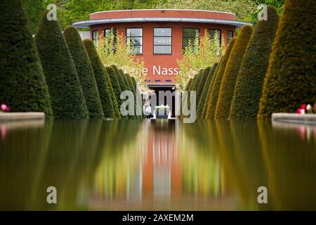 Oranje Nassau edificio nel parco Keukenhof nei Paesi Bassi Foto Stock