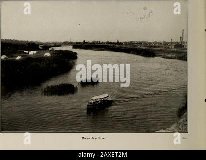 Scene interessanti dentro e intorno Moose Jaw, Saskatchewan : il più importante centro ferroviario canadese del Pacifico nel famoso nuovo ovest tra Winnipeg e Calgary. . Lungo il fiume Copy righted da Lnvis A/Vr Canada. TQoS. Foto Stock