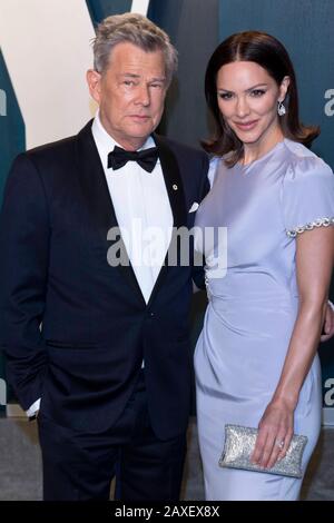 David Foster e Katharine McPhee partecipano alla Vanity Fair Oscar Party presso il Wallis Annenberg Center for the Performing Arts di Beverly Hills, Los Angeles, USA, il 09 febbraio 2020. | utilizzo in tutto il mondo Foto Stock