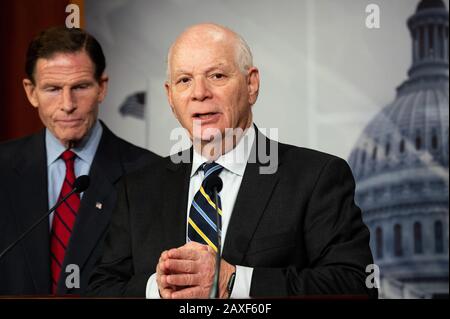 11 febbraio 2020 - Washington, DC, Stati Uniti: Il senatore statunitense ben Cardin (D-MD) parla del Clean Economy Act del 2020. (Foto di Michael Brochstein/Sipa USA) Foto Stock