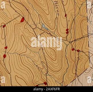 Acqua di terra nelle aree di Norwalk, Suffield e Glastonbury, Connecticut. A . se da U. S. Geological Suntopogiaphic maps MAPPA DEI DEPOSITI SUPERFICIALI DELL'AREA DI GLASTONBURY, CONNECTICUT Geologia di H. S. Foto Stock