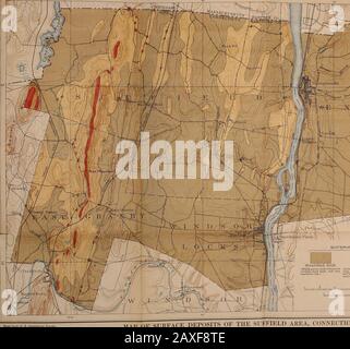 Acqua di terra nelle aree di Norwalk, Suffield e Glastonbury, Connecticut. CARTA GEOLOGICA PER ACQUA DA 7 U. S. 470 PLATE V ConnectfcTj-r^ f^PHI^l.^. • &gt;-. Foto Stock