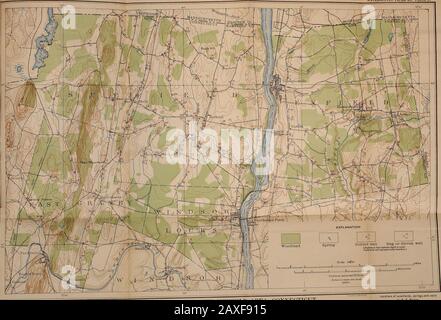 Acqua di terra nelle aree di Norwalk, Suffield e Glastonbury, Connecticut . i-- CARTA GEOLOGICA SUEVEY 470 LASTRA IV. Se da U. S. carte topografiche geologiche CARTA TOPOGRAFICA DELLA ZONA DI SUFFIELD, CONNECTICUT, Che Mostra la distribuzione di boschi e la localizzazione di pozzi e sorgenti citate sedi di boschi, sorgenti, e pozzi H. S. Palmer wm) ill Foto Stock