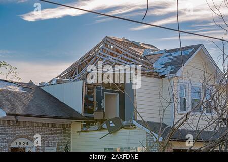 Panama City, florida, Stati Uniti, 07/12/2018. Casa danneggiata dall'uragano michael. Foto Stock