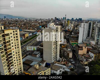 Veduta aerea del centro storico di Lima Foto Stock