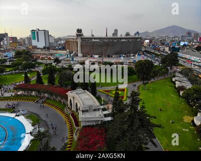 Vista del cielo dello stadio nazionale nella capitale peruviana Lima Foto Stock