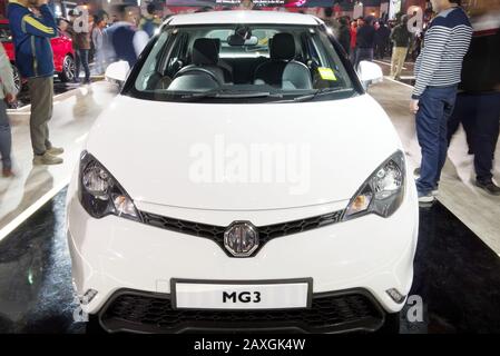 Greater NOIDA, INDIA – 7 FEBBRAIO 2020: La vettura mg 3 è in esposizione all'Auto Expo 2020 a Greater Noida in India. Foto Stock