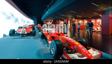 Torino, ITALIA - il Museo dell'Automobile. La Ferrari 248 F1 guidata da Michael Schumacher dal 2006. Foto Stock