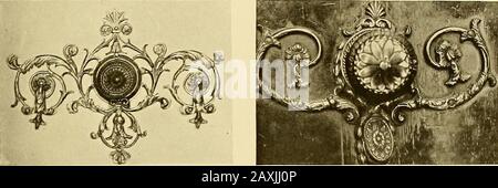 Robert Adam & i suoi fratelli; la loro vita, lavoro & influenza su architettura, decorazione e mobili inglesi. Fig. 56.- Knocker, Porte D'Ingresso, Lansdowne House.. Foto Stock