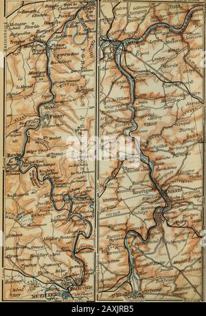 Francia settentrionale : dal Belgio e dalla Manica alla Loira, esclusa Parigi e dintorni : manuale per i viaggiatori . città da questo lato, alla fine S. delle alture formingthe cuve, è l'ex Abbaye St. Vincent (PI. B, C, 3), ora oc-cupied da ingegneri militari. Da Laon a Liart (Miziires-Charleville), 37 M., in II/j hr. - Thisline corre via (8 M.) Liesse (Trois Rois; Cheval Blanc), un villaggio famoso per la miracolosa immagine di Notre-Dame-de-Liesse, risalente al 12th sec., che da tempo è stato un oggetto favorito di pellegrinaggi. La chiesa è stata costruita nei secoli 14-15th. . Foto Stock