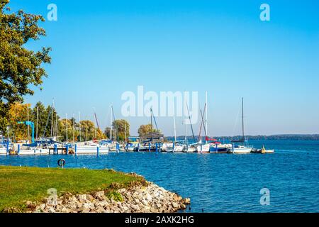 Marina, Schwerin, Mecklenburg Vorpommern, Germania Foto Stock