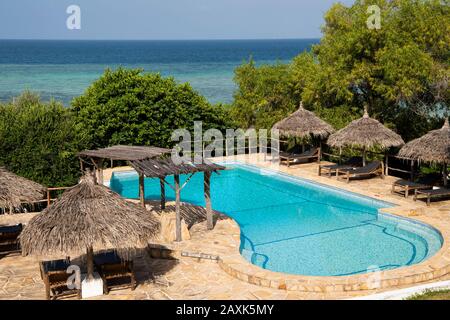 Il Manta Resort, Piscina, Isola Di Pemba, Arcipelago Di Zanzibar, Tanzania Foto Stock