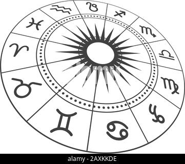 Disegno grafico vettoriale icona Zodiac Illustrazione Vettoriale