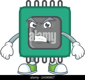 Personaggio cartoon di RAM con faccia arrabbiata Illustrazione Vettoriale