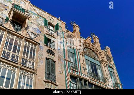 Casa in stile Liberty Can Forteza Rey a Placa del Marques del Palmer, Palma di Maiorca, Maiorca, Isole Baleari, Spagna Foto Stock