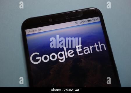 Logo Google Earth su smartphone Foto Stock