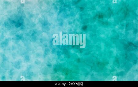 Moderna superficie grunge in toni verdi e blu. Strisci di vernice casuali sulla carta. Texture dei supporti misti Foto Stock