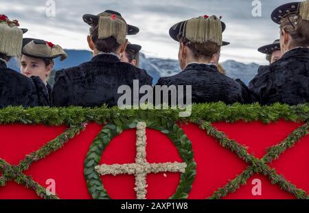 Processione Di Leonhardi, Frschhausen, Murnau, Baviera, Germania Foto Stock