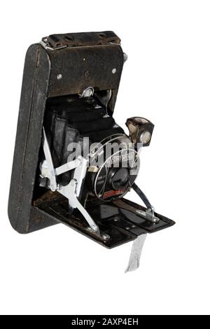 Old Antique Soho Myna SK 12 soffietto, fotocamera di medio formato dal 1939. Foto Stock
